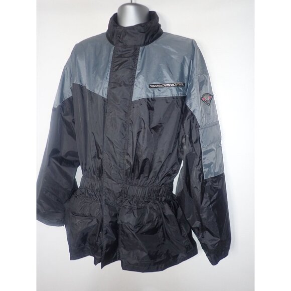 Motophoria Motorcycle Jacket Mens XL Wind Rain Packable Black Reflective‎ - Picture 2 of 8